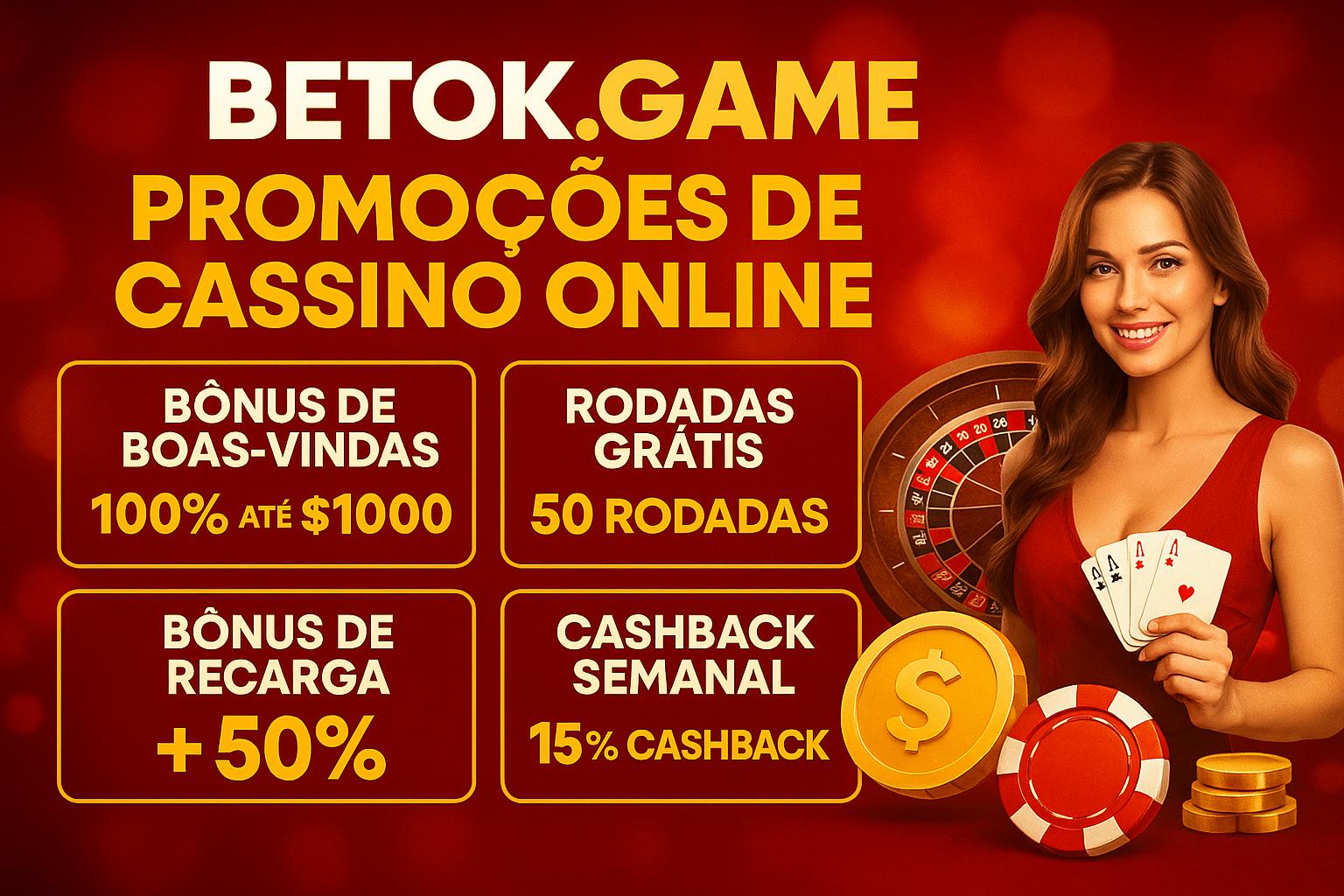 O bônus promocional BETOK.GAME é uma ótima maneira de começar sua aventura